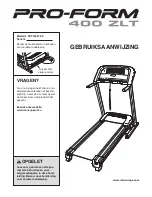 ProForm 400 Zlt Treadmill (Dutch) Gebruiksaanwijzing preview