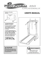 Предварительный просмотр 1 страницы ProForm 460 Crosswalk User Manual