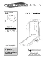 ProForm 480 Pi User Manual preview