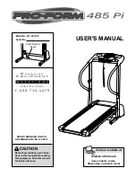 ProForm 485 Pi Treadmill Manual preview
