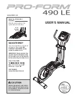 ProForm 490 Le Elliptical Manual preview