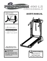 ProForm 490 LS CrossWalk User Manual preview