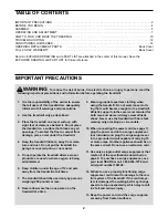 Preview for 2 page of ProForm 490 LS CrossWalk User Manual