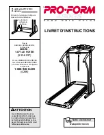 ProForm 490gs Treadmill (French) Livret D'Instructions Manual preview