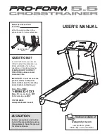 ProForm 5.5 Crosstrainer Treadmill Manual предпросмотр