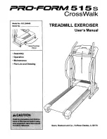 Preview for 1 page of ProForm 515 s CrossWalk User Manual