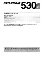 Preview for 2 page of ProForm 530 Si Manual