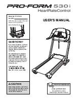 ProForm 530i Treadmill User Manual preview