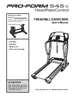 ProForm 545S HearRateControl User Manual предпросмотр