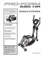 ProForm 550 Hr Elliptical (Italian) Manuale D'Istruzioni preview