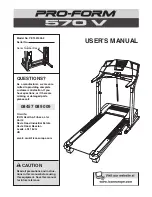 Предварительный просмотр 1 страницы ProForm 570 V Treadmill User Manual