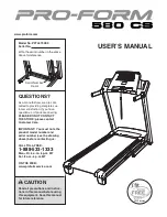 ProForm 580 CS User Manual предпросмотр