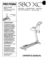 ProForm 580 Xc Skier Manual предпросмотр