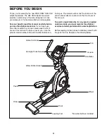 Предварительный просмотр 4 страницы ProForm 585 Cse Elliptical Manual