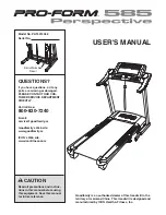 ProForm 585 Perspective User Manual preview