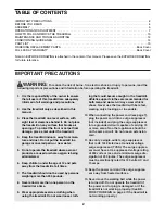 Preview for 2 page of ProForm 585 Treadmill User Manual