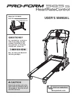 ProForm 585s HeartRateControl User Manual preview