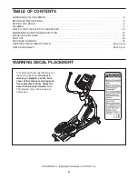 Preview for 2 page of ProForm 590e Elliptical User Manual