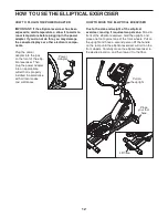 Preview for 12 page of ProForm 590e Elliptical User Manual