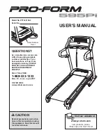 ProForm 595 Pi Treadmill User Manual preview