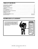 Preview for 2 page of ProForm 6.0 CE User Manual