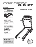 ProForm 6.0 Zt Treadmill User Manual preview