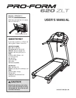 ProForm 620 ZLT User Manual preview