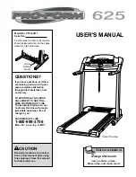 ProForm 625 User Manual preview