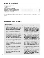 Preview for 2 page of ProForm 625ex Treadmill User Manual