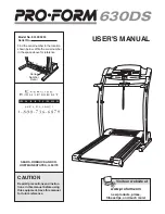 ProForm 630 DS User Manual preview