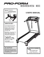 ProForm 665 E User Manual preview