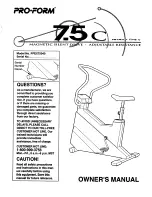 Preview for 1 page of ProForm 7.5c Owner'S Manual