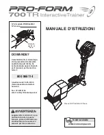 Preview for 1 page of ProForm 700tr Elliptical (Italian) Manuale D'Istruzioni