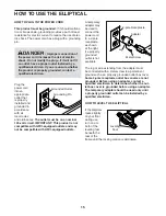 Предварительный просмотр 15 страницы ProForm 710 E Elliptical User Manual