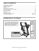 Preview for 2 page of ProForm 710 Zlt Treadmill User Manual