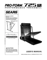 ProForm 725tl User Manual preview