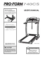 ProForm 740CS User Manual preview