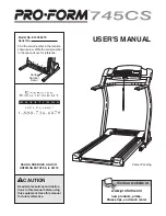 ProForm 745cs User Manual preview