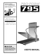 ProForm 795 User Manual preview