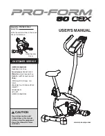 Preview for 1 page of ProForm 80 CSX User Manual