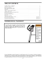 Preview for 2 page of ProForm 80 CSX User Manual