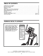 Preview for 2 page of ProForm 800 PFEL57907.0 User Manual