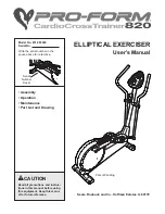 ProForm 820 Elliptical User Manual предпросмотр