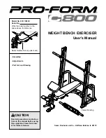 ProForm 831.150330 User Manual preview