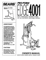 Предварительный просмотр 1 страницы ProForm 831.157032 Owner'S Manual