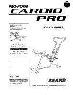 Предварительный просмотр 1 страницы ProForm 831.28782 User Manual