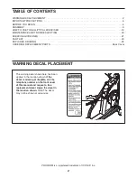 Preview for 2 page of ProForm 900 Elliptical Manual