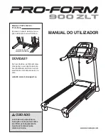 ProForm 900 Zlt Treadmill (Portuguese) Manual Do Utilizador preview