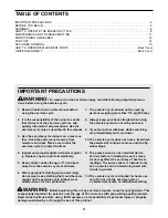 Preview for 2 page of ProForm 920 S EKG User Manual