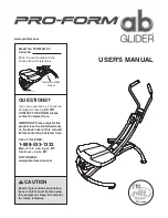 ProForm ab glider User Manual preview